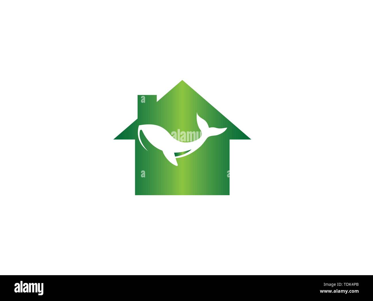 Humpback an ocean's giant whale for logo design illustration in a home ...