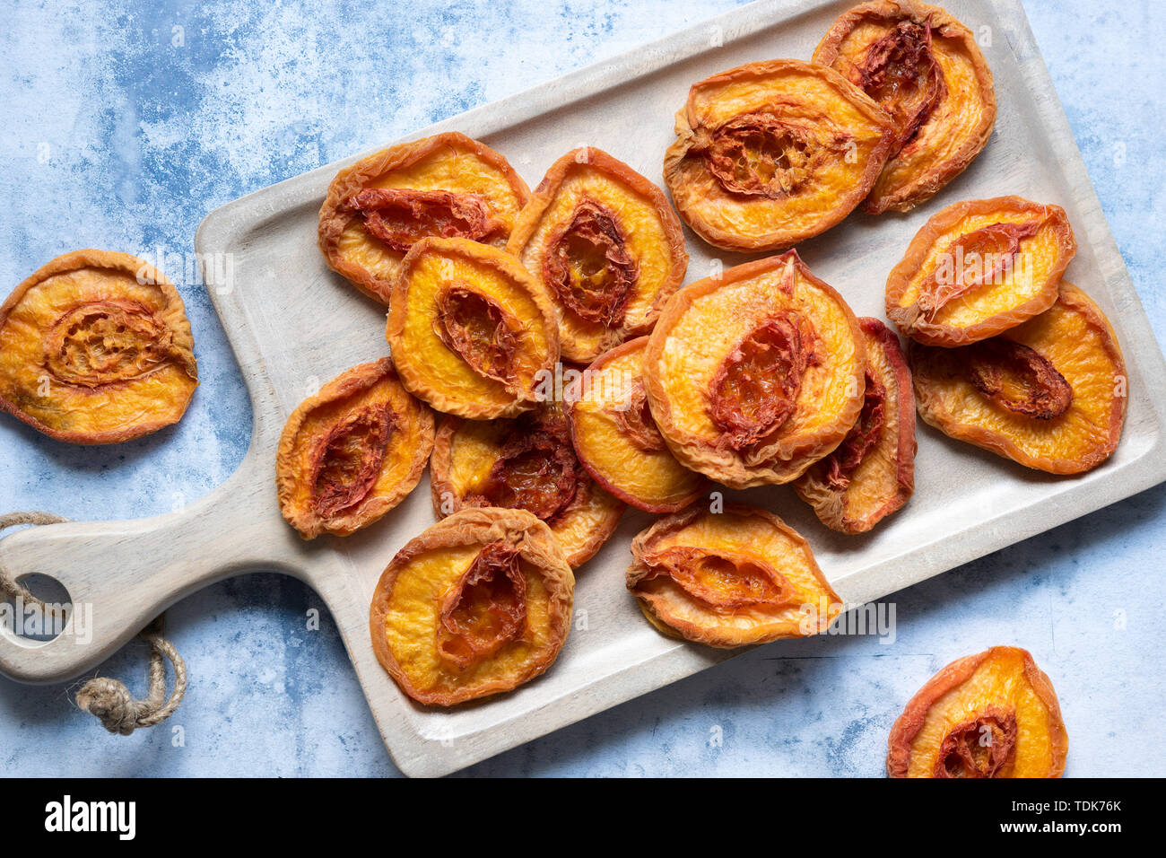 Selection of dried peach halves Stock Photo Alamy