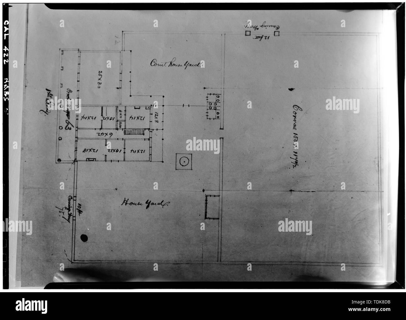 October 1960 PLAN OF HOUSE ca. 1868 Whaley House, 2482 San Diego