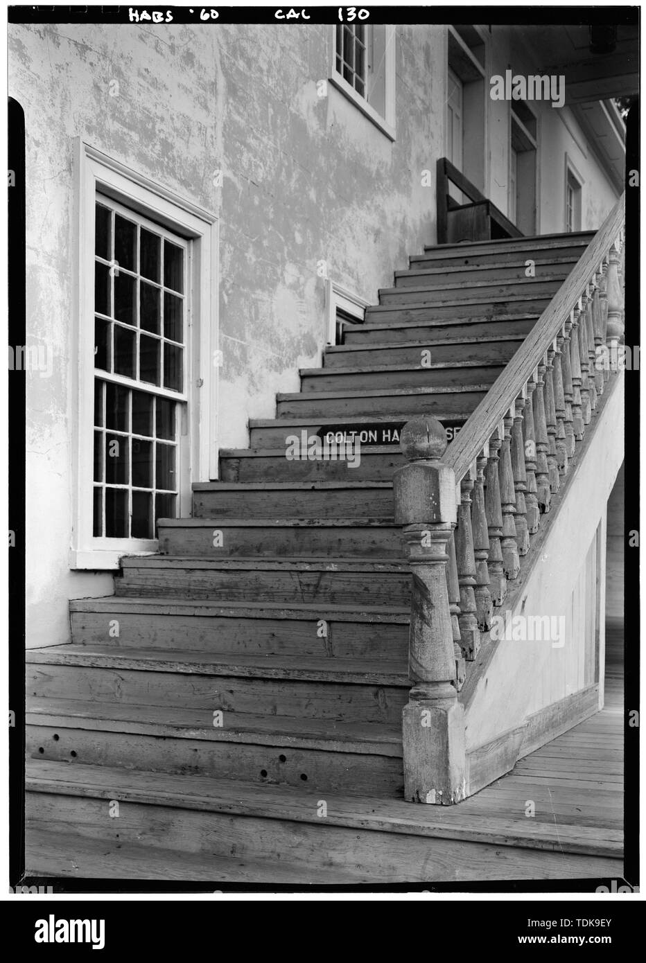 October 2 1960 Stair Detail East Elevation Colton Hall And Jail Pacific Street Between Madison And Jefferson Streets Monterey Monterey County Ca Stock Photo Alamy