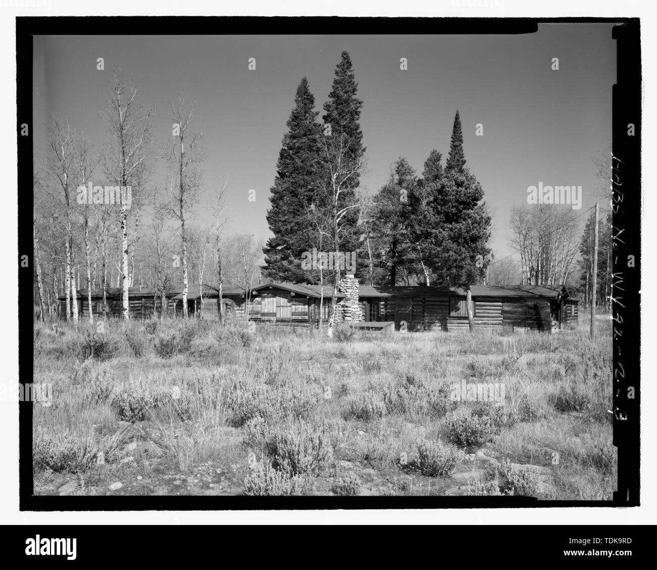 Office, view from southeast Bar B C Ranch, Office, Moose, Teton
