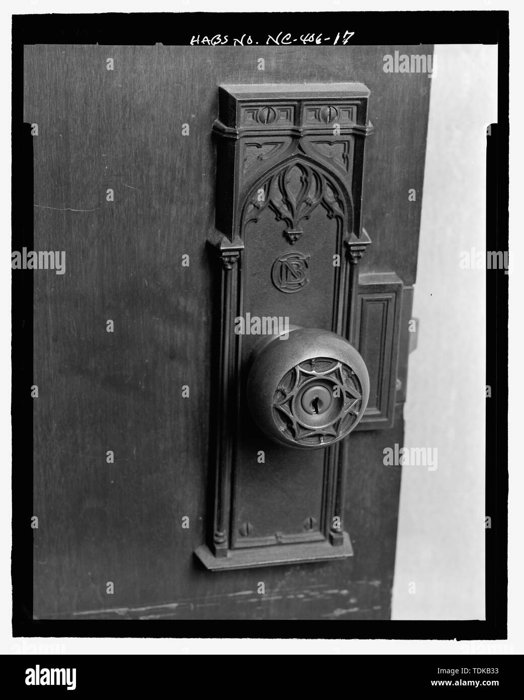 Original doorknob on outside of door Commercial National Bank, 20