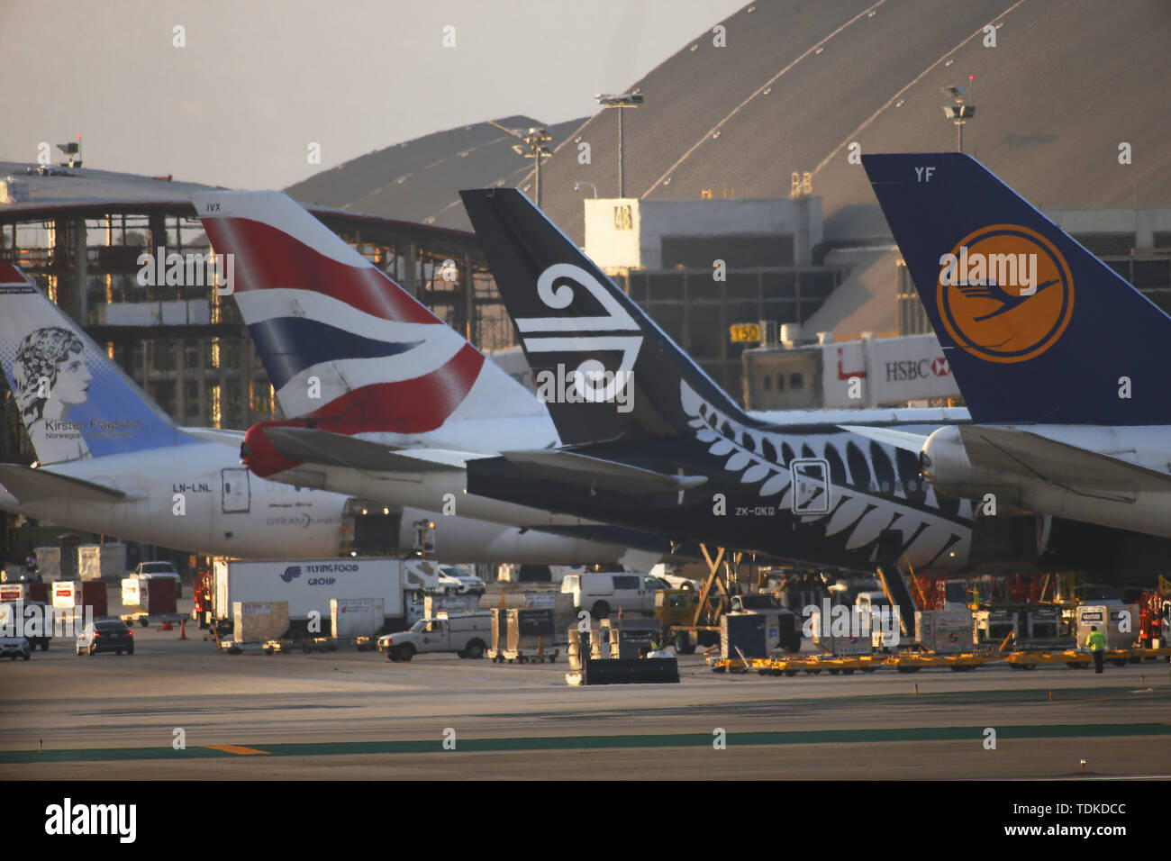 los angeles california usa 15th june 2019 the tails of boeing 747s are lined up at the tom bradley international terminal at los angeles international airport credit kc alfred zuma wire alamy live news los angeles california usa 15th june 2019 the tails of boeing 747s are lined up at the tom bradley international terminal at los angeles international airport credit kc alfred zuma wire alamy live news