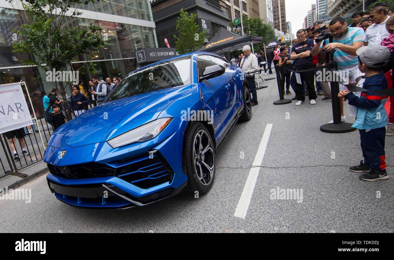 Toronto Canada 16th June 2019 A Lamborghini Urus Is Seen During The 2019 Yorkville Exotic Car