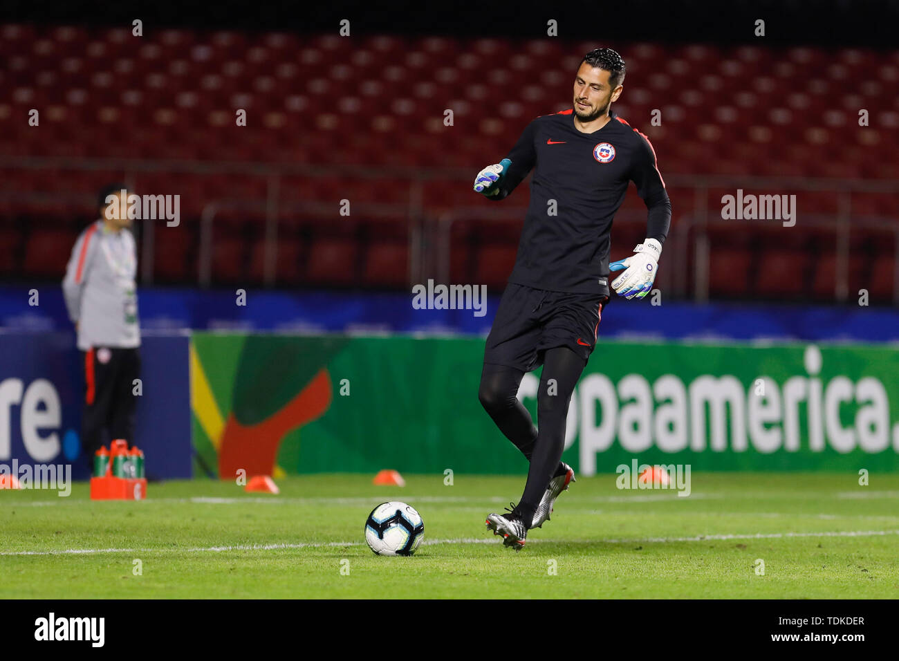 SÃO PAULO, SP - 16.06.2019: TRAINING OF THE CHILEAN NATIONAL TEAM IN S - Gabriel Arias during the training of the Chilean National Team at the Morumbi Stadium in São Paulo, SP. (Photo: Ricardo Moreira/Fotoarena) Stock Photo