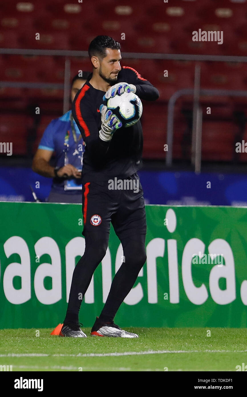 SÃO PAULO, SP - 16.06.2019: TRAINING OF THE CHILEAN NATIONAL TEAM IN S - Gabriel Arias during the training of the Chilean National Team at the Morumbi Stadium in São Paulo, SP. (Photo: Ricardo Moreira/Fotoarena) Stock Photo