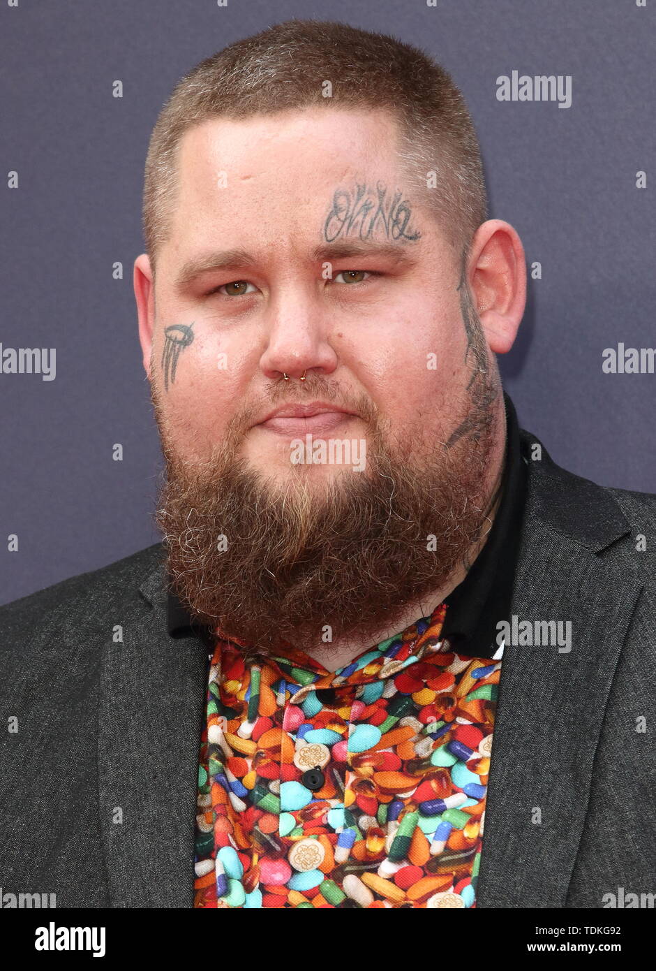 London, UK. 16th June, 2019. Rag n Bone Man attends the European Premiere of Toy Story 4 at Odeon Luxe, Leicester Square in London. Credit: SOPA Images Limited/Alamy Live News Stock Photo