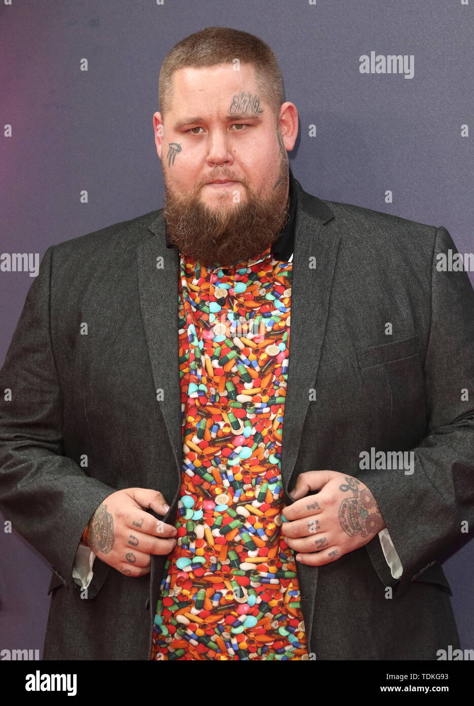 London, UK. 16th June, 2019. Rag n Bone Man attends the European Premiere of Toy Story 4 at Odeon Luxe, Leicester Square in London. Credit: SOPA Images Limited/Alamy Live News Stock Photo