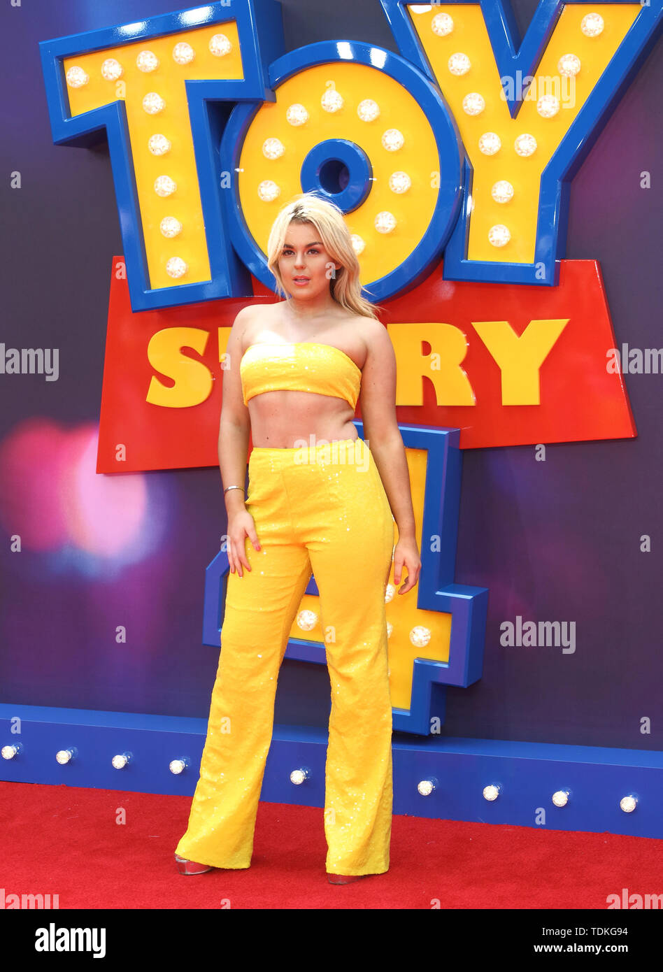 London, UK. 16th June, 2019. Tallia Storm attends the European Premiere of Toy Story 4 at Odeon Luxe, Leicester Square in London. Credit: SOPA Images Limited/Alamy Live News Stock Photo