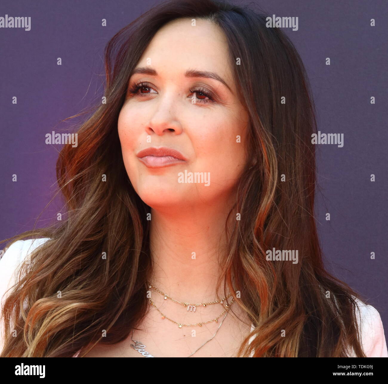 London, UK. 16th June, 2019. Myleene Klass attends the European Premiere of Toy Story 4 at Odeon Luxe, Leicester Square in London. Credit: SOPA Images Limited/Alamy Live News Stock Photo