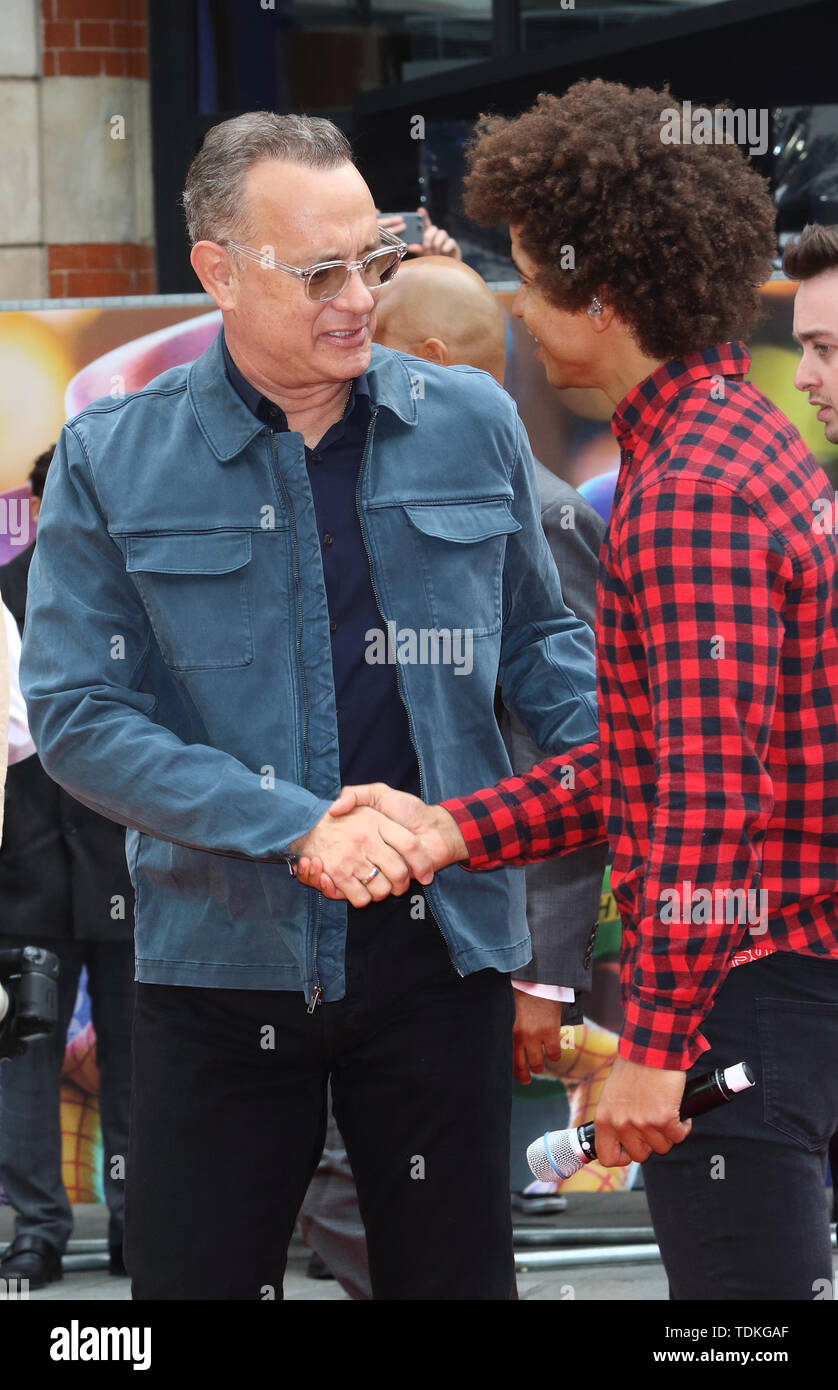 London, UK. 16th June, 2019. Tom Hanks attends the European Premiere of Toy Story 4 at Odeon Luxe, Leicester Square in London. Credit: SOPA Images Limited/Alamy Live News Stock Photo