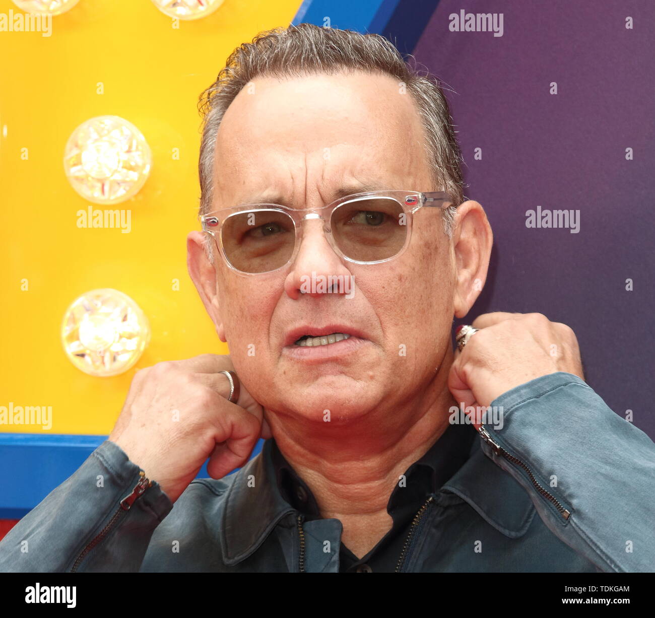 London, UK. 16th June, 2019. Tom Hanks attends the European Premiere of Toy Story 4 at Odeon Luxe, Leicester Square in London. Credit: SOPA Images Limited/Alamy Live News Stock Photo