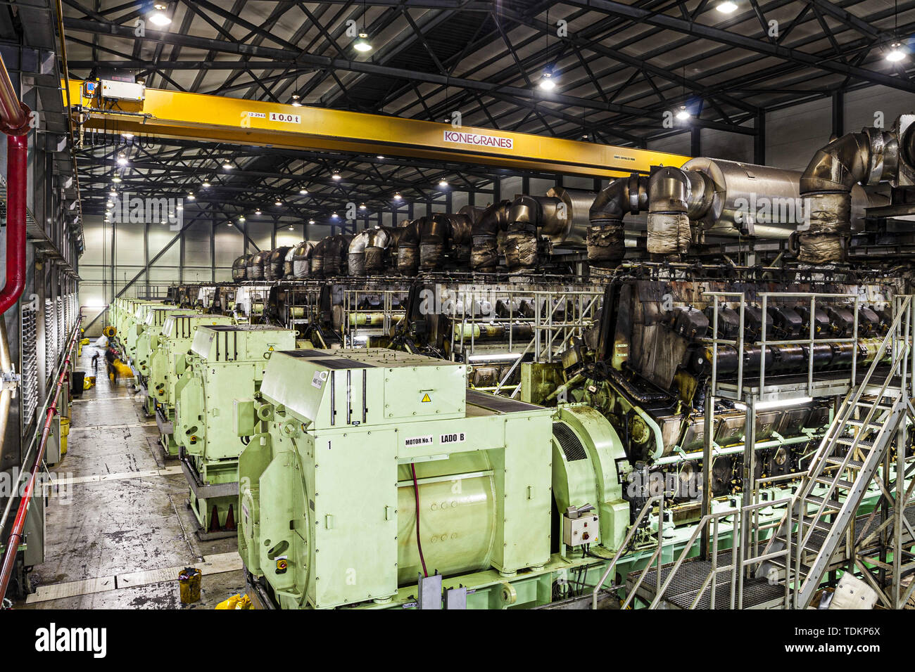 Colon, Panama. 31st Aug, 2011. Machines used for the electricity generation at the Bahia las Minas Thermal Power Plant, a coal-fired thermal power station in Colon. Credit: Ricardo Ribas/SOPA Images/ZUMA Wire/Alamy Live News Stock Photo