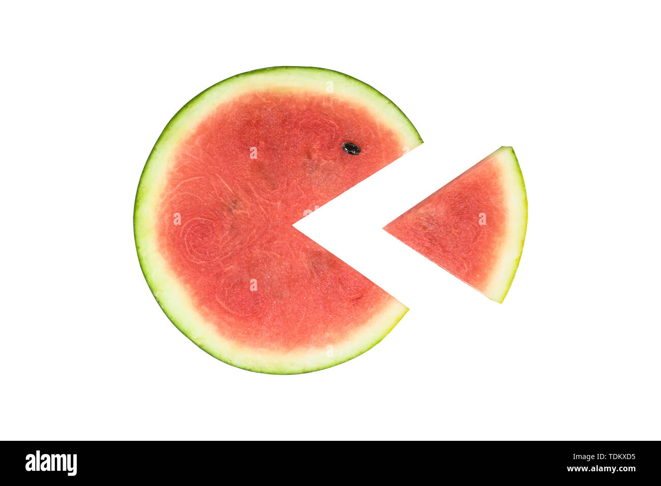 Sliced watermelon isolated on white background Stock Photo - Alamy