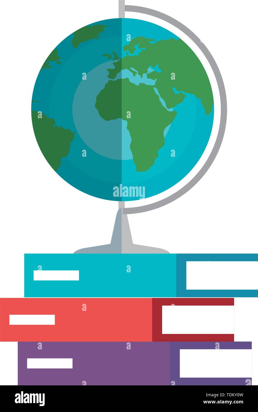 world planet map and books education icons Stock Vector Image & Art - Alamy