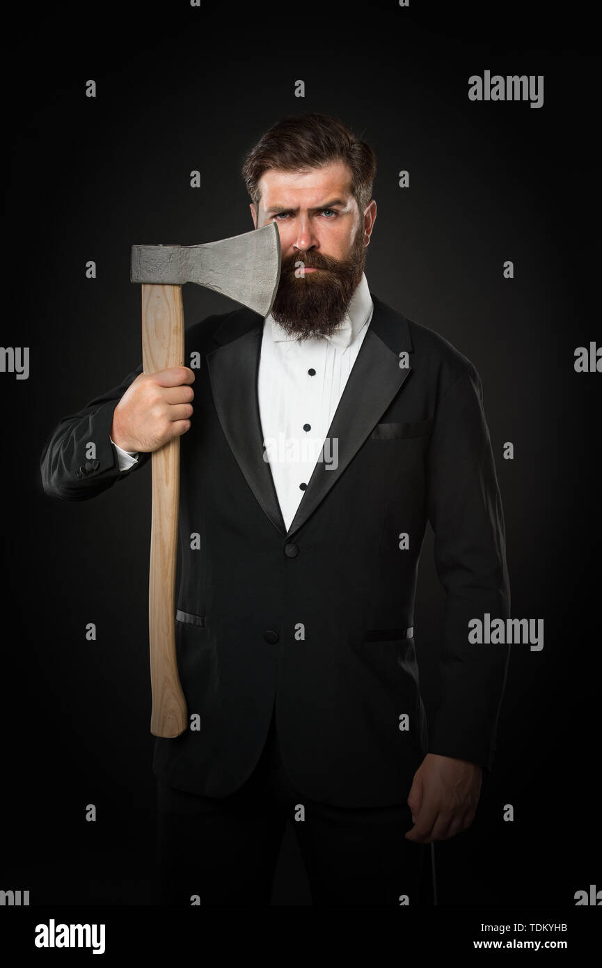 Shaving dangerous axe. Sharp blade. Grow mustache. Growing and maintaining moustache. Man with