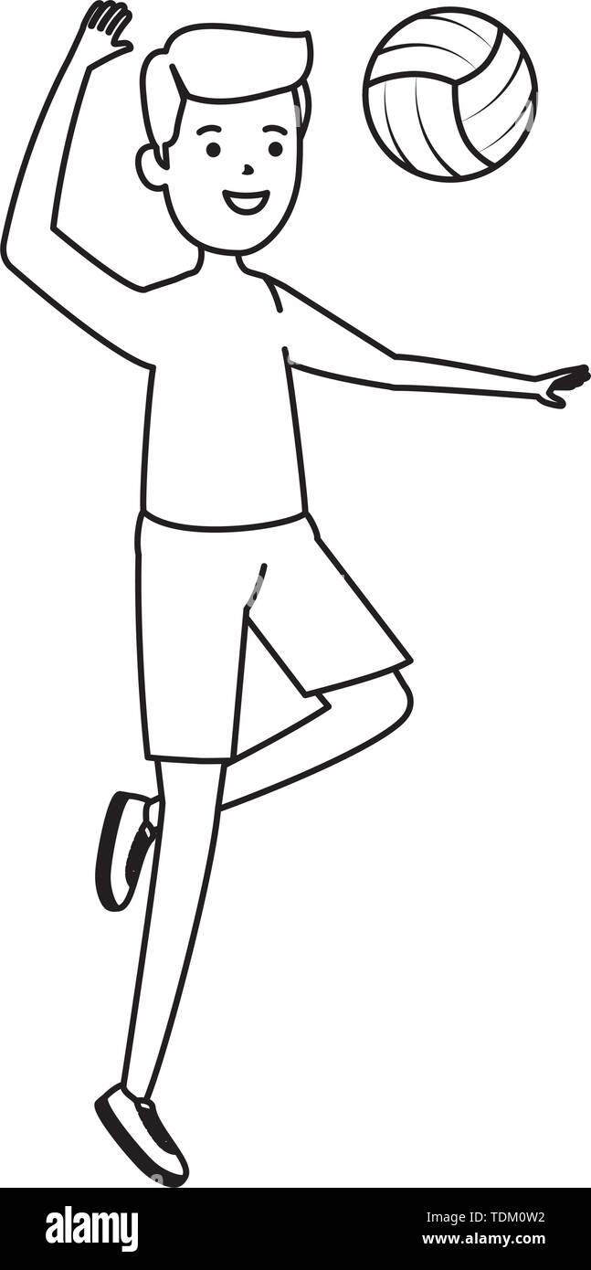 Dibujos De Voleibol Para Colorear Faciles - Para Colorear