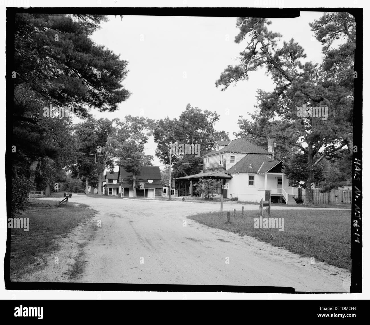 Overview of company store and workers cottages, looking northwest - Whitesbog Village and Cranberry Bog, Whitesbog Road, Pemberton, Burlington County, NJ Stock Photo