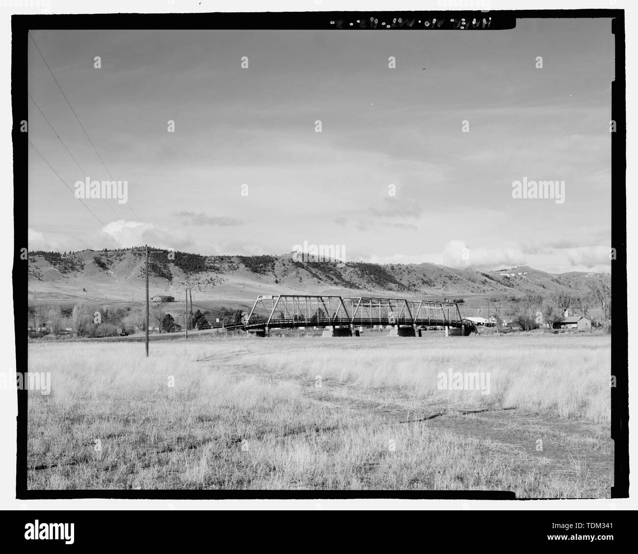 Overview; view to southwest Missouri River Bridge, Spanning Missouri