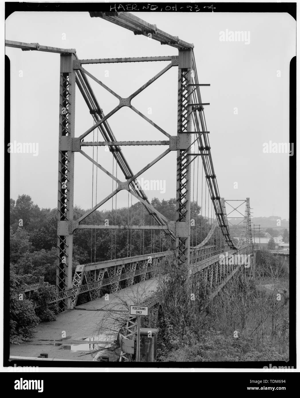 PERSPECTIVE VIEW OF BRIDGE FROM EAST END - Dresden Suspension Bridge ...