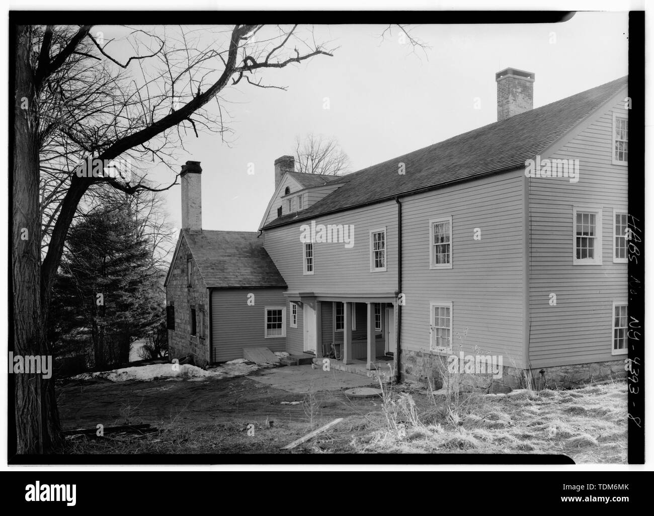 PERSPECTIVE VIEW OF EAST ELEVATION John Jay House, State Route 22
