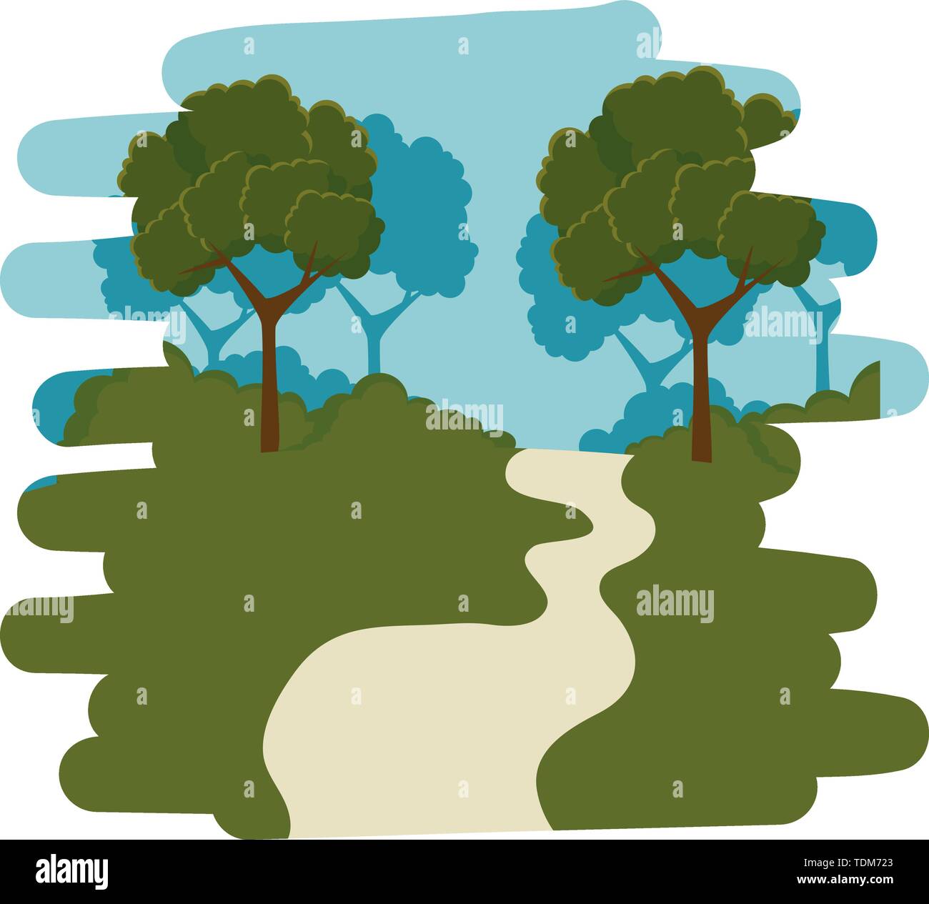 forest landscape scene isolated icon Stock Vector Image & Art - Alamy