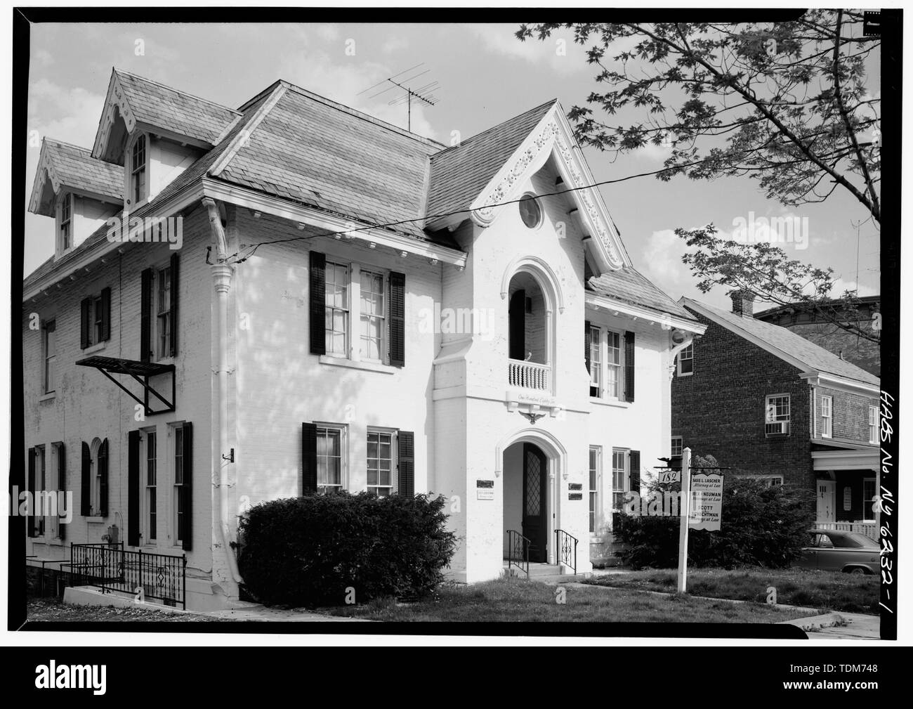 PERSPECTIVE VIEW OF MAIN (WEST) ELEVATION, TAKEN FROM THE NORTHWEST