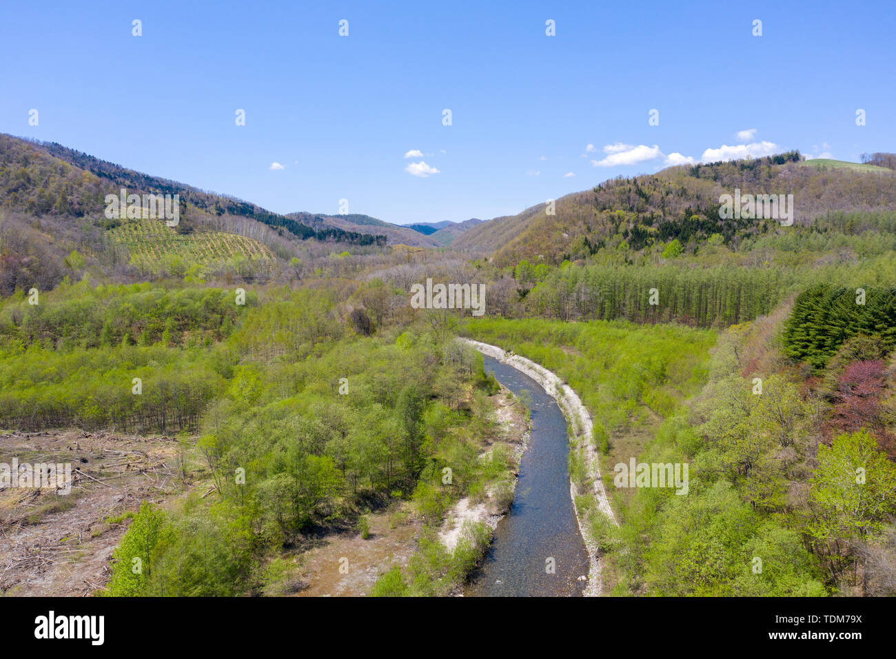 Aerial view of spring Stock Photo - Alamy