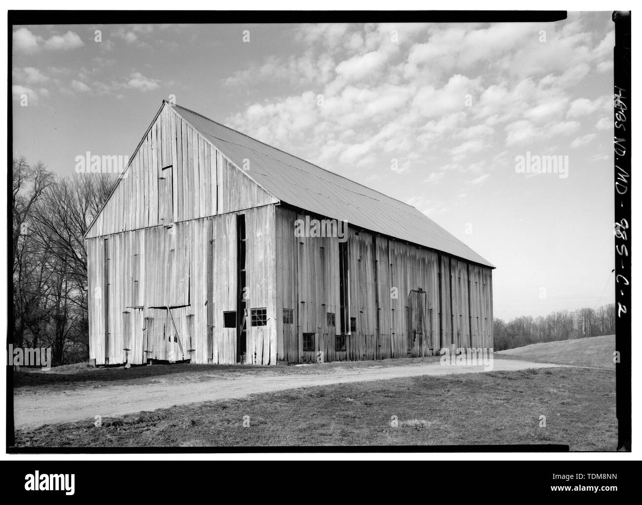 PERSPECTIVE VIEW OF SOUTH AND WEST SIDES, LOOKING NORTHEAST, NOTE THE