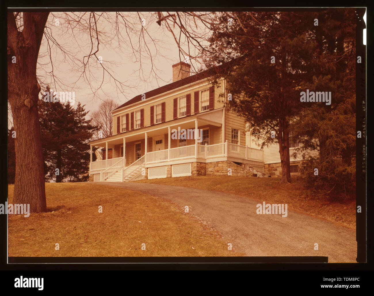 PERSPECTIVE VIEW OF SOUTH ELEVATION John Jay House, State Route 22