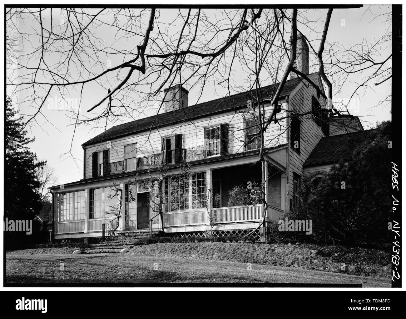 PERSPECTIVE VIEW OF SOUTH ELEVATION John Jay House, State Route 22