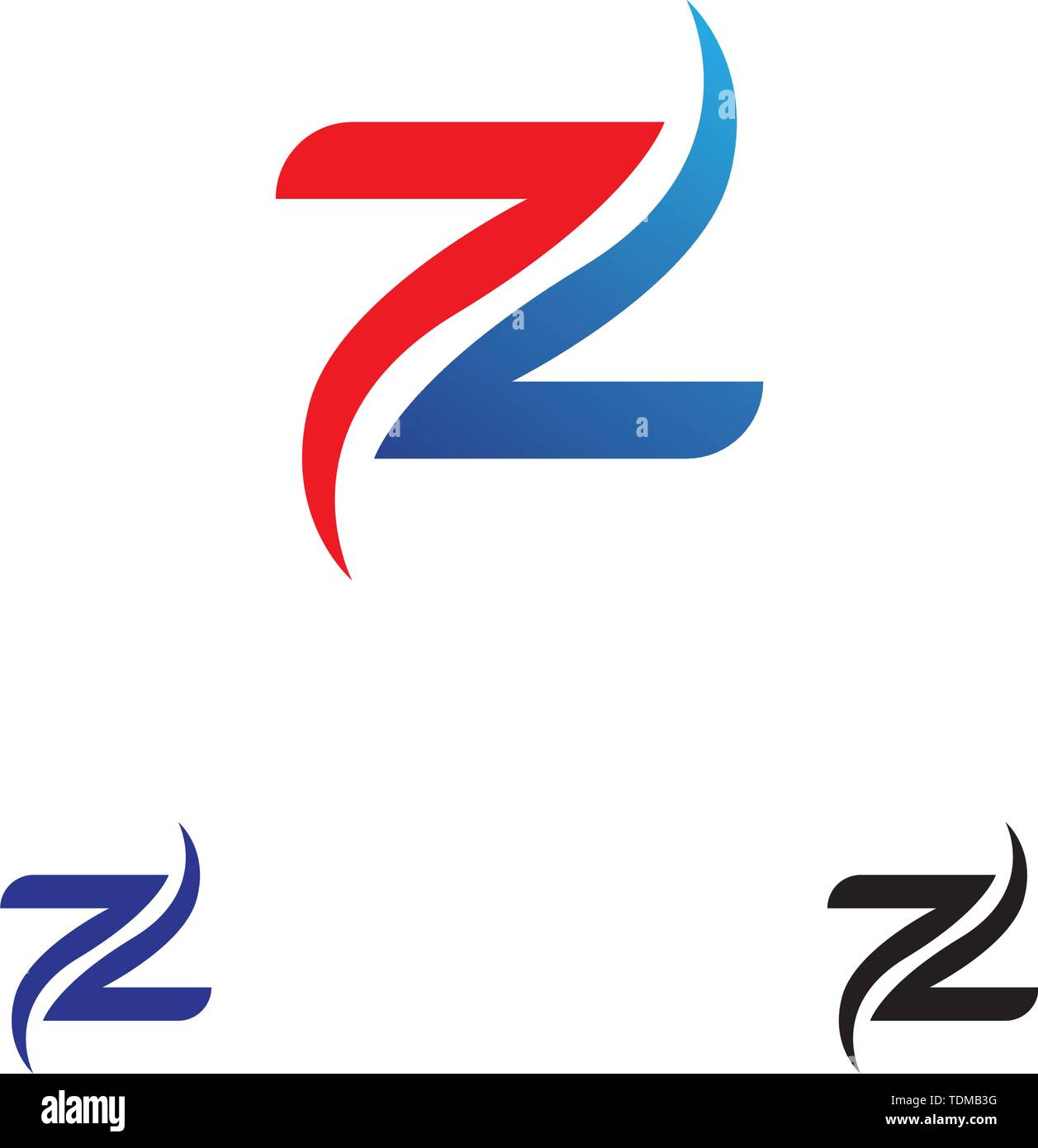 Z Letter Logo Template vector icon illustration design Stock Vector