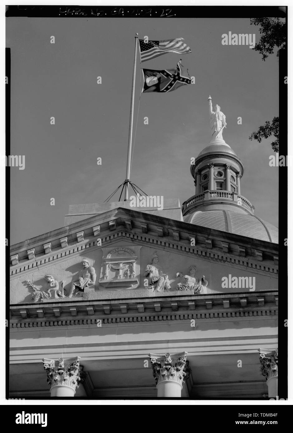 PEDIMENT DETAIL - Georgia State Capitol, Capitol Square, Atlanta, Fulton County, GA Stock Photo
