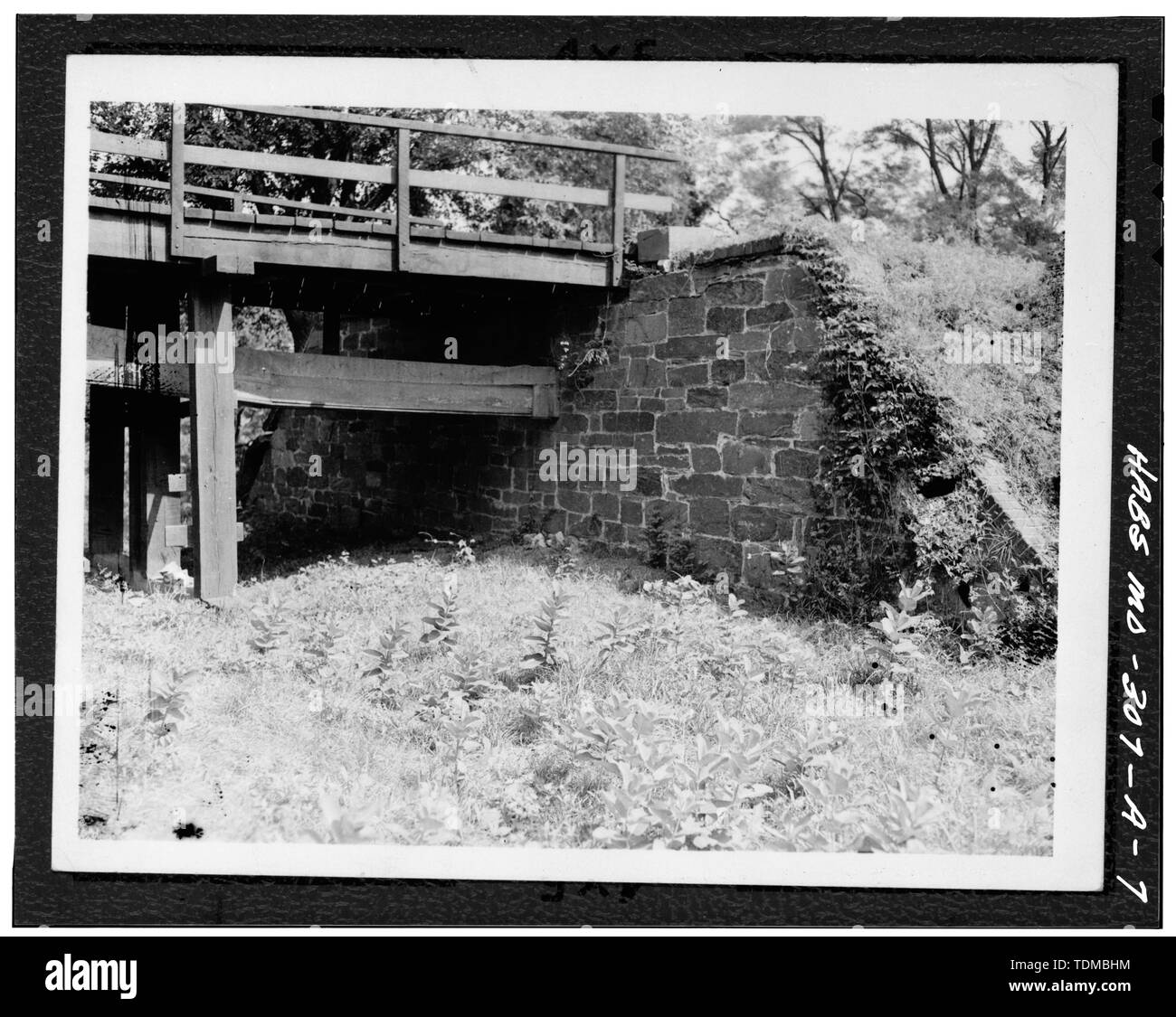 PERSPECTIVE VIEW (NORTH) SHOWING OUTER WALL OF MOAT AND LOWERED