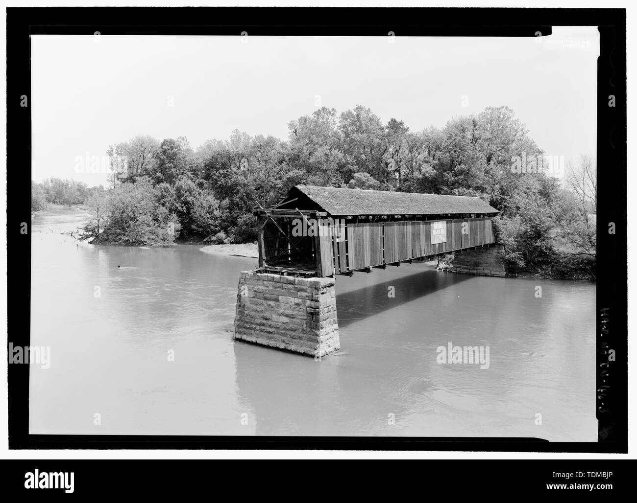 PERSPECTIVE VIEW. - Bells Ford Bridge, Spanning East Fork White River at State Route 258, Seymour, Jackson County, IN; Pattison, Robert; McNairy, Claflen and Company; Post, Simeon S; Post, Andrew; Hull, W L; Blish, John H; Bell, Isaac; Claflin, Henry; McNairy, Albert; Seymour Citizen's Association; Seymour Bridge Company; J.A. Barker Engineering; Union Pacific Railroad; Cleveland Bridge and Car Works; Atlantic Bridge Works; L.B. Bloomer and Company; Watson Manufacturing Company; Detroit Bridge Works; J.H. Cofrode; Christianson, Justine, transmitter; Marston, Christopher, project manager; Feder Stock Photo