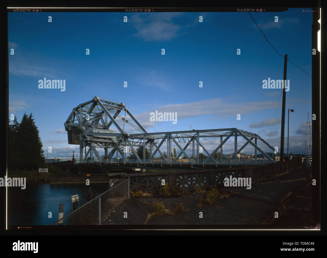 PERSPECTIVE VIEW LOOKING SE - Wishkah River Bridge, Wishkah Street spanning Wishkah River, Aberdeen, Grays Harbor County, WA Stock Photo