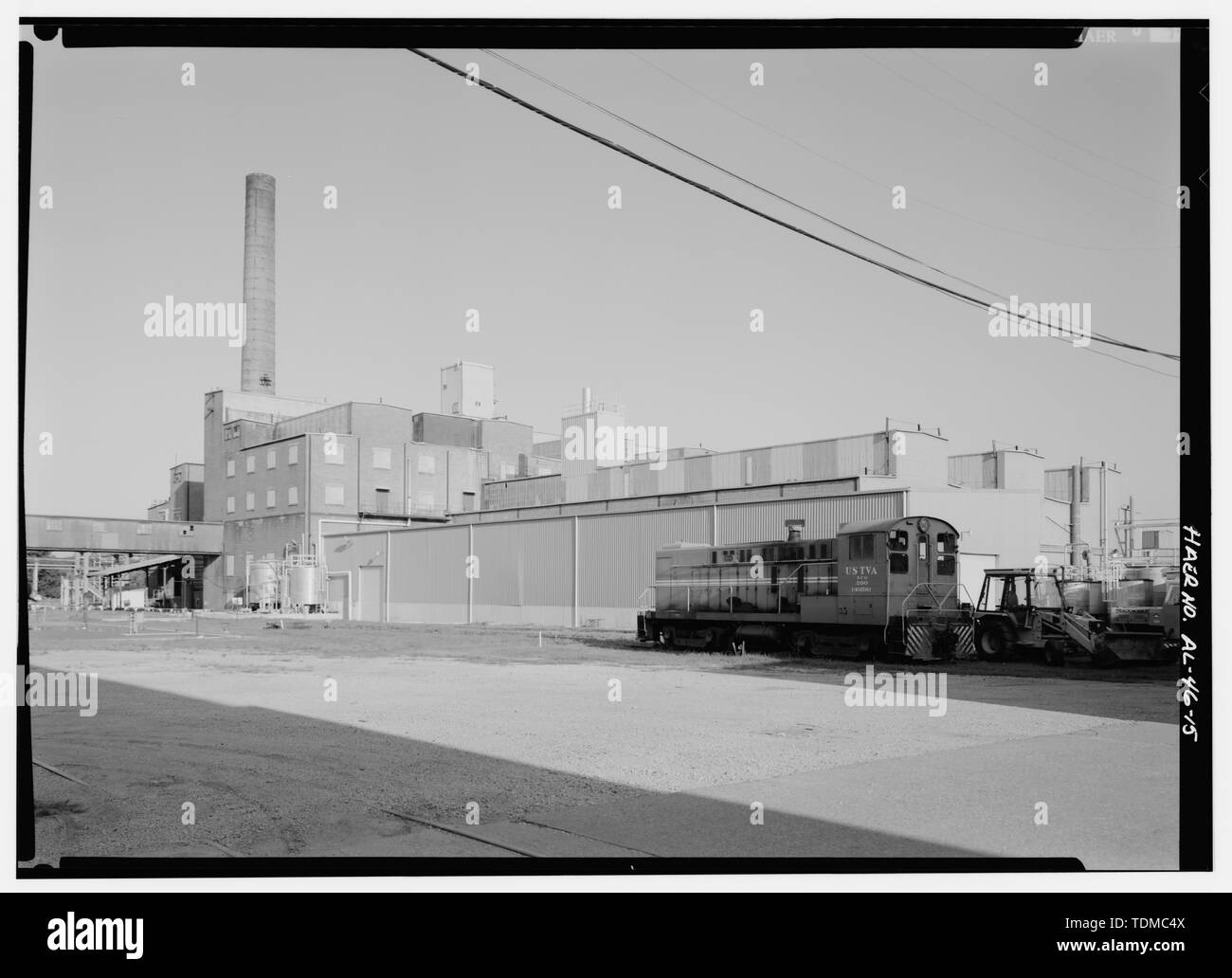 PERSPECTIVE VIEW LOOKING SOUTHEAST AT THE CAUSTIC SODA FILTER BUILDING