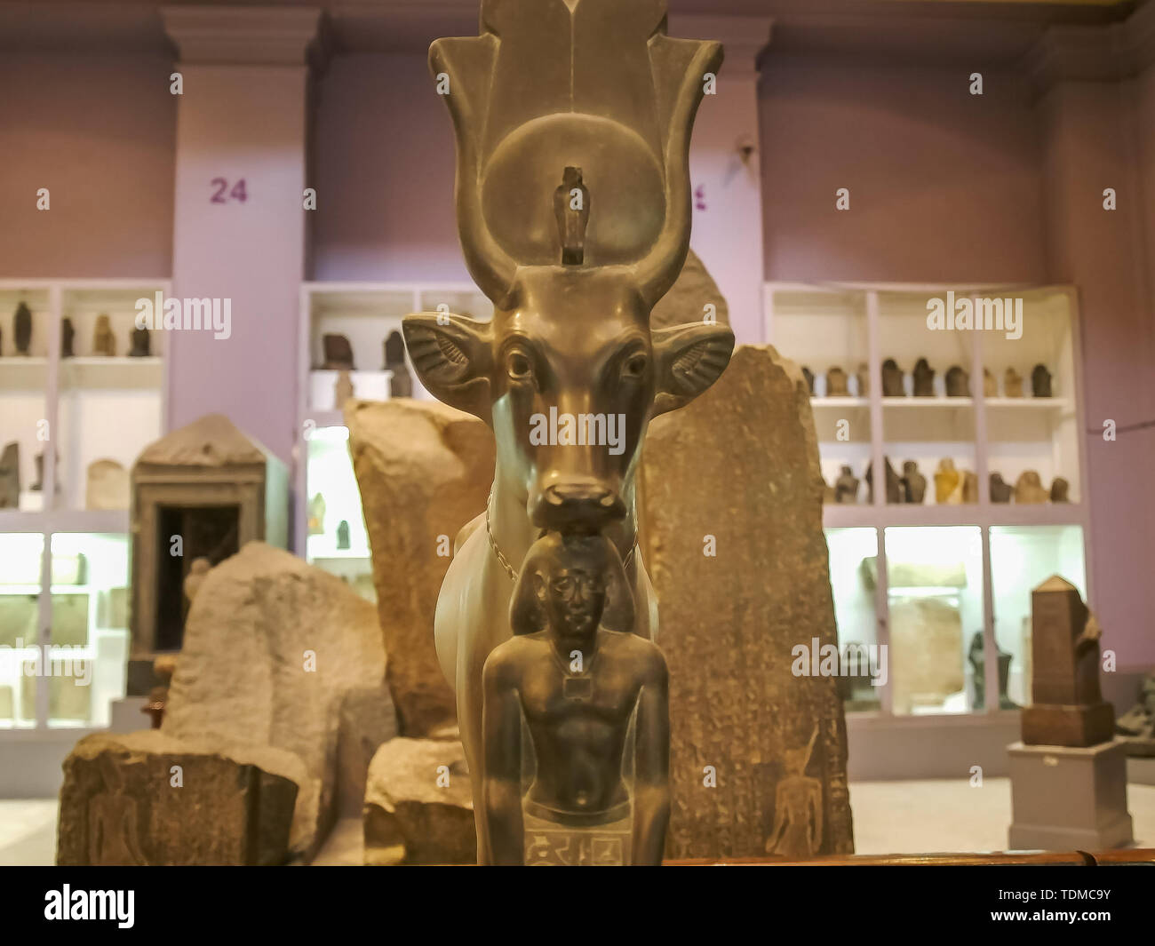 CAIRO, EGYPT SEPTEMBER, 26, 2015 statues from the tomb of psametik in the egypt cairo Stock