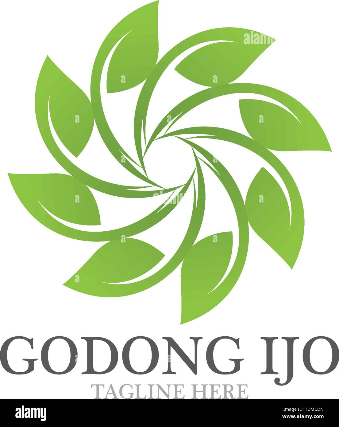 Logos of green leaf ecology nature element vector Stock Vector Image ...