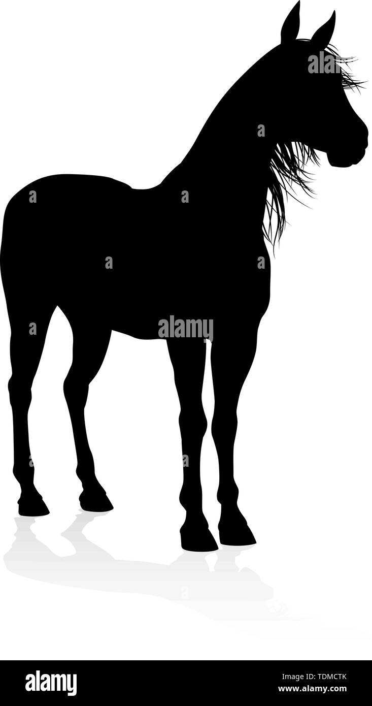 Horse Animal Silhouette Stock Vector