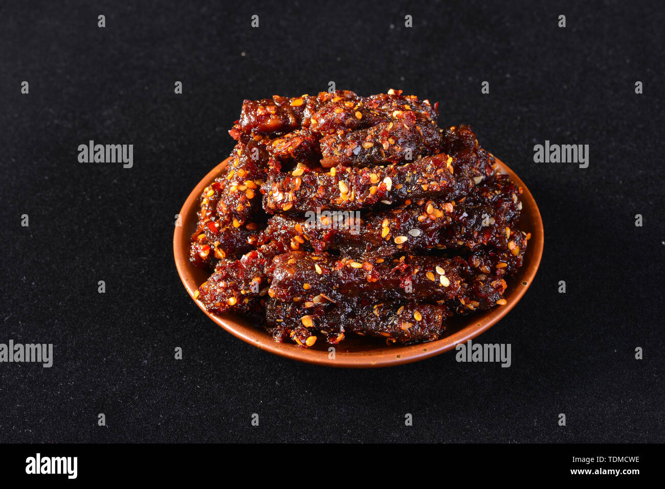 Spicy beef strips Stock Photo - Alamy