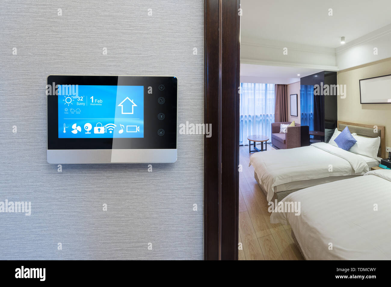 smart screen with modern photography Stock Photo - Alamy