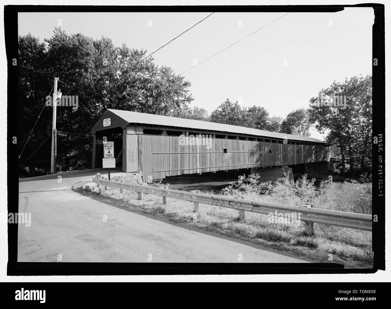 PERSPECTIVE VIEW, LOOKING SOUTHWEST. Eldean Bridge, Spanning Great