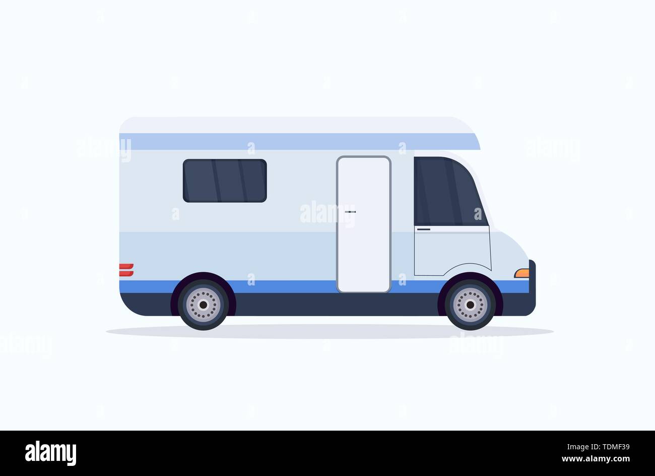 caravan car icon recreational travel vehicle camping concept flat ...