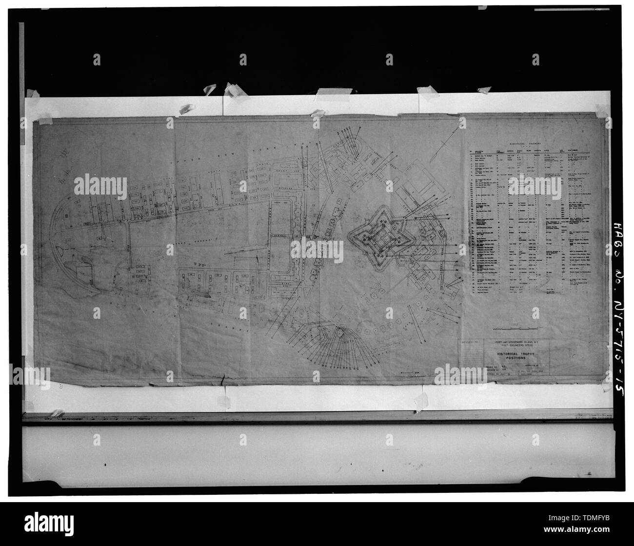 PHOTOCOPY OF MAP OF GOVERNORS ISLAND SHOWING HISTORICAL TROPHY