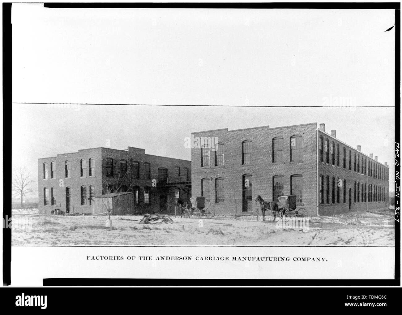 PHOTOCOPY, FACTORIES OF THE ANDERSON CARRIAGE MANUFACTURING CO. - Buckeye Manufacturing Company, Columbia Avenue, Anderson, Madison County, IN; Lambert Brothers Manufacturing Company; Lambert, John William; Boucher, Jack E; Sackheim, Donald; Rosenberg, Robert Stock Photo