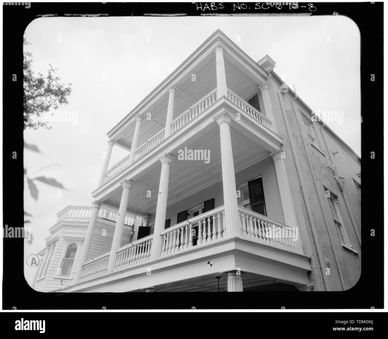 PHOTOGRAMMETRIC IMAGE- PERSPECTIVE VIEW SOUTHEAST CORNER - Nathaniel Russell Middleton House, 22 South Battery Street, Charleston, Charleston County, SC Stock Photo