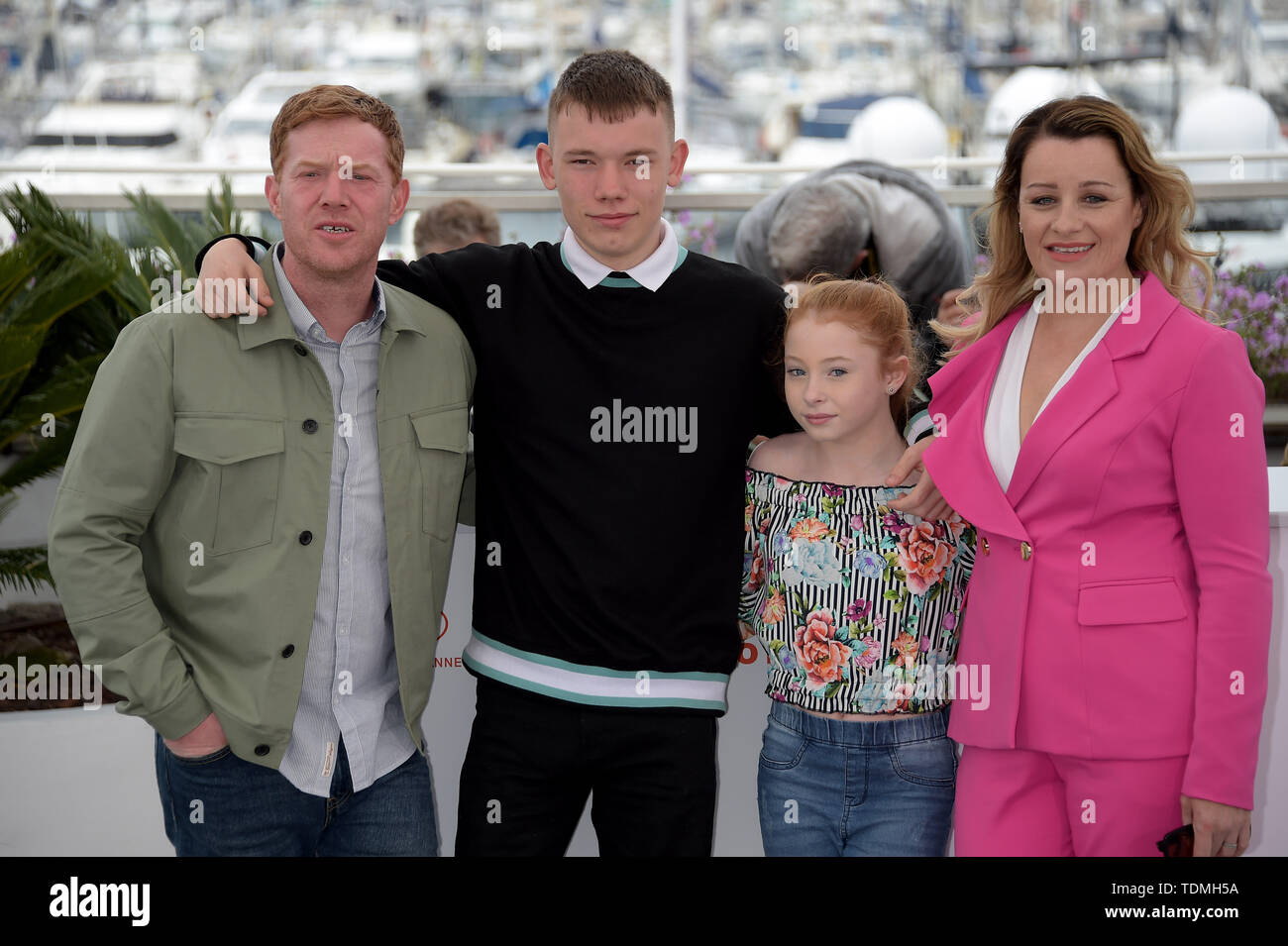 72nd Cannes Film Festival 2019, Photocall film : Sorry, we missed you Pictured: Kris Hitchen, Debbie Honeywood, Rhys Stone, Katie Proctor  Where: Cannes, France When: 17 May 2019 Credit: IPA/WENN.com  **Only available for publication in UK, USA, Germany, Austria, Switzerland** Stock Photo
