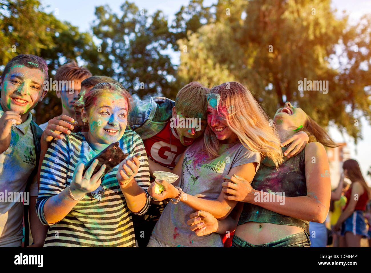 Color run group powder hi-res stock photography and images - Alamy