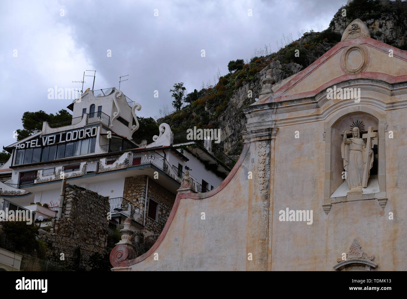 Cityscape of Taormina, Sicily, Italy Stock Photo